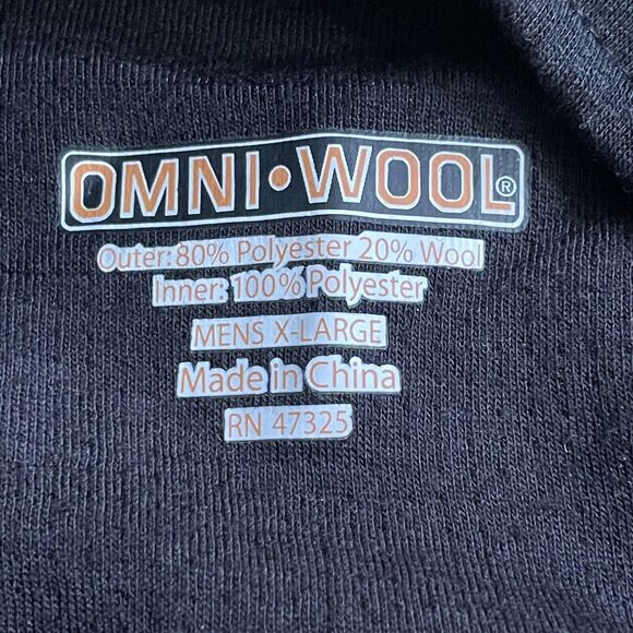 Omni-Wool Shirt 1/4 Zip Mock Neck Pullover Active Base Layer Mens XL EUC - Picture 7 of 10